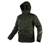 NEO TOOLS Jacket Camo - Veste de travail - Softshell étanche avec capuche - Vert - Taille L