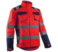 Veste de travail haute visibilité HV stretch multipoches Coverguard HIBANA - Rouge Fluo XL