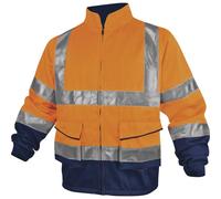 VESTE DE TRAVAIL DELTA PLUS HAUTE VISIBILITÉ PANOSTYLE EN POLYESTER / COTON ORANGE FLUO - PHVE2OM0 52/54 (L)