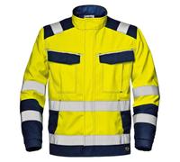 Veste de travail pour homme Sir Safety Polytech Plus HV haute visibilité avec protection contre les arcs électriques, 2XL, JAUNE/BLEU haute visibilité