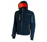 Veste de travail softshell Bleu Marine/Orange SPACE FU187DB - U-Power