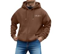 Veste d'hiver pour homme avec capuche, sweat-shirt surdimensionné, café, L