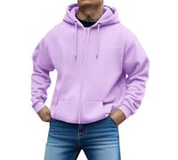 Veste d'hiver pour homme avec capuche, sweat-shirt surdimensionné, lilas
