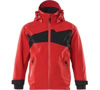Veste Hard Shell pour enfants rouge trafic/noir, taille 104 MASCOT 18901-249-20209
