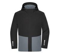 Veste Hardshell Bicolore - Unisexe - Jn1878 - Noir Et Gris Métal
