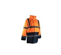Veste haute visibilité imperméable - - 2297-Orange fluo / Marine-XXXXL