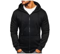 Veste Homme Chaude Capuche Hiver Polaire Sweat zippé