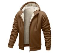 Veste Homme Hiver Veste Polaire Gilet Homme Hiver Chaud De Travail Vestes Sport D'Interieur Zippée Randonnée Blouson Sweats À Capuche Sweat Imperméable Noir 3XL Cardigan Chaude Zippé Vetement sans