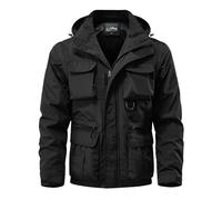 Veste Homme Workwear,Manches Amovibles,Capuche Amovible,Multi-Poches | Tissu Déperlant Coupe-Vent,Fermeture Éclair,Pour Randonnée Camping Travail,Chaud Confort,Hiver,Casual,Grande Taille