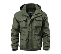 Veste Homme Workwear,Manches Amovibles,Capuche Amovible,Multi-Poches | Tissu Déperlant Coupe-Vent,Fermeture Éclair,Pour Randonnée Camping Travail,Chaud Confort,Hiver,Casual,Grande Taille