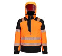 Veste Imperméable à Capuche Haute Visibilité Pw3 (3l) - Taille S - Orange/noir - Portwest