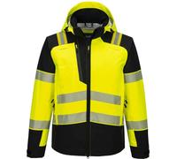 Veste Imperméable à Capuche Haute Visibilité Pw3 (3l) - Taille Xxl - Jaune/noir - Portwest