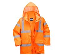 Veste Manteau Portwest RT60 Hi Vis Imperméable Non Doublée Légère Respirante
