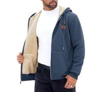 Veste Polaire Homme Zippée à Capuche Doublure Foncée | Fermeture Éclair Poches Zipper Cordon Réglable, polar zippé, blouson fleece, coupe-vent, sweat polaire