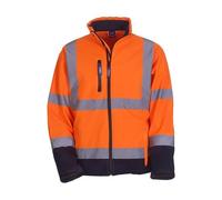 Veste Softshell De Sécurité Hvk09 - Orange Fluo Bas Bleu