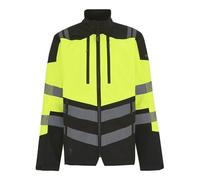 Veste Softshell Haute Visibilité - Tra760 - Noir Et Jaune Fluo