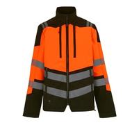 Veste Softshell Haute Visibilité - Tra760 - Noir Et Orange Fluo