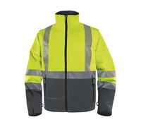 Veste Softshell stretch jaune fluo FAST 2 en 1 avec manches amovibles - DELTA PLUS - FASTJA 58/60 (2XL)