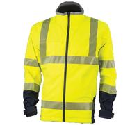 STATION ACCESS Veste softshell haute visibilité XXL Jaune/Bleu marine