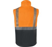 Veste Softshell stretch orange fluo FAST 2 en 1 avec manches amovibles - DELTA PLUS - FASTOR L