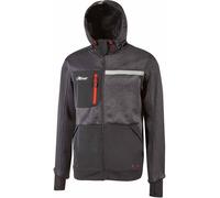 Veste sweat à capuche U-Power Galaxy, couleur : gris asphalte, taille : XL