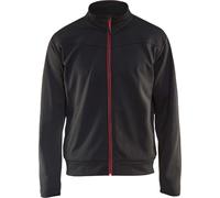 Veste sweat zippée Blakläder 3362, Couleur:noir/rouge, Taille:S