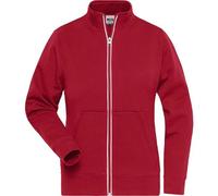 Veste Sweat Zippée Workwear - Femme - Jn1809 - Rouge
