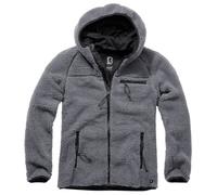 Brandit Sweat à capuche zippé Teddyfleece Worker Gris 6XL