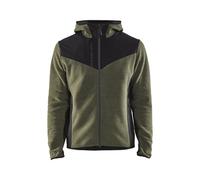 Blakläder Veste tricotée Softshell à capuche 594025364199M Vert foncé/noir