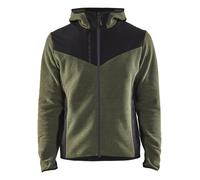 Veste tricotée avec Softshell vert foncé/noir TS BLÅKLÄDER 594025364199S