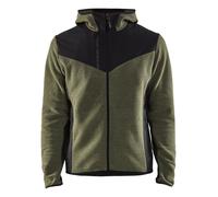 Blakläder Veste tricotée avec Softshell 594025364199 Vert foncé/Noir TXL