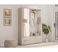 Vestiaire avec rangements et penderie - Beige - CEDRELA