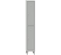 Vestiaire budget monobloc 2 casiers - 1 colonne - Gris