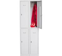 Vestiaire Budget Monobloc L.60 cm - 4 casiers - Gris