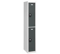 Vestiaire Colonne 2 cases - Elément départ - gris anthracite