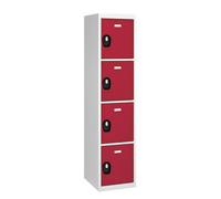Vestiaire Colonne 4 cases - Elément départ - rouge