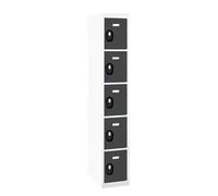 Vestiaire colonne 5 cases - Elément suivant gris-anthracite - gris anthracite