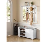 Vestiaire, Double Porte, Coussin Amovible, Largeur de 102 cm, Blanc Nuage