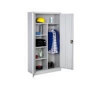 Rangement de bureau - TECTAKE - Armoire métallique de classement avec 6 casiers, en acier laqué, 90 x 40 x 180 cm - Gris