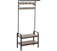Porte-manteaux d'entrée design industriel Jano - L. 73 x H. 170 cm - Noir
