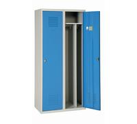 Vestiaire industrie AKAZE Salissant 2 colonne - H180cm x L80cm x P50cm - CVS412DSP