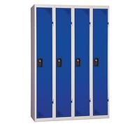 Vestiaire Industrie Propre - Monobloc - Bleu - 4 colonnes - Largeur 120cm