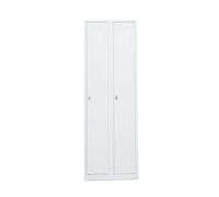 Vestiaire métal Budget monobloc industrie propre - 2 colonnes L.60 cm - Gris
