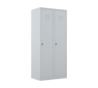 Vestiaire métal Budget monobloc industrie salissante - 2 colonnes L.80 cm - Gris