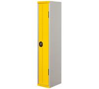 Vestiaire métal Team Color industrie propre - 1 colonne L.30 cm - Corps Gris - Porte Jaune