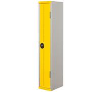 Vestiaire métal Team Color industrie salissante - 1 colonne L.40 cm - Corps Gris - Porte Jaune