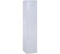 Vinsetto Armoire métallique armoire à casiers avec 2 compartiments, armoire de rangement verrouillable avec 2 clés, 4 étagères, 38 x 46 x 180 cm, gris
