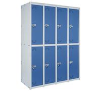 Vestiaire Métallique industrie propre. 2 Portes. 1 Module. 4 Eléments. Dim : H 1800 mm x L 1230 mm x P 520 mm. Démonté.