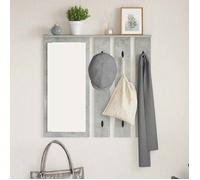 Vestiaire - meuble d entree Vidaxl Porte-manteau mural avec étagère Gris béton 84 x 10 x 80 cm