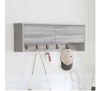 Vestiaire - meuble d entree Vidaxl Porte-manteau mural avec étagère Gris Sonoma 80 x 20 x 30 cm